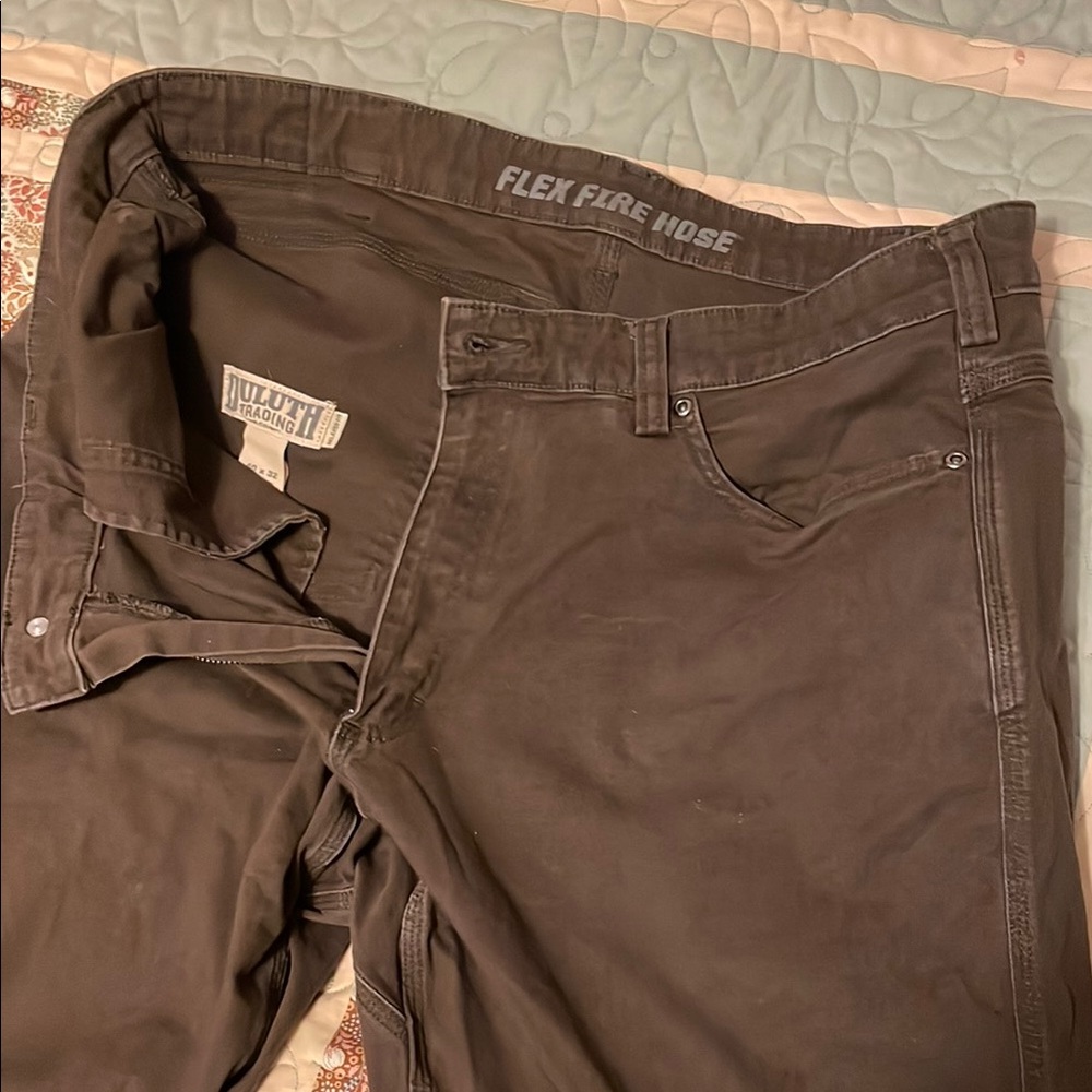 Duluth Trading Co Men's Flex Fire Hose Pants - Brown